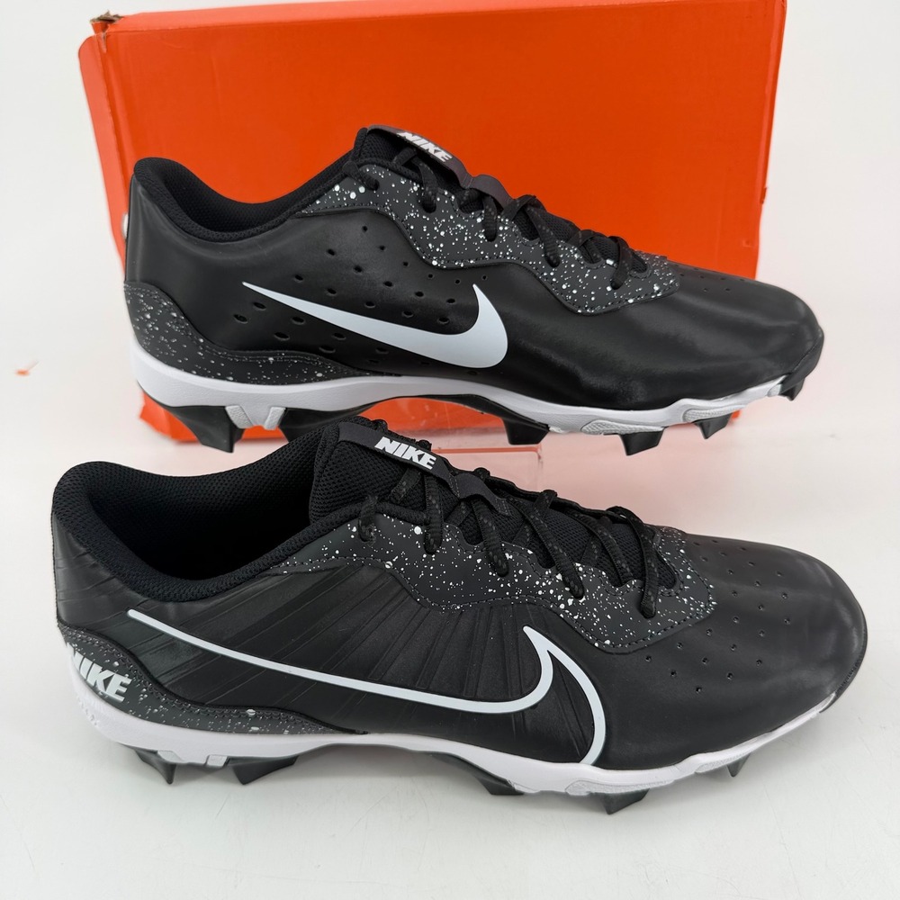 Nike Alpha Huarache 4 Keystone Black White Baseball Cleats DJ6524-003 Mens 12